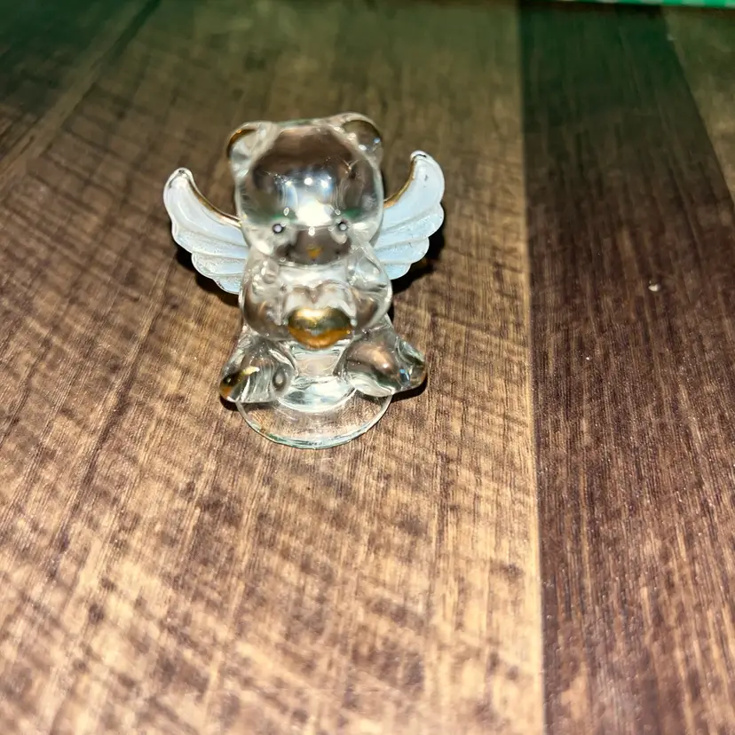 Art Glass Bear With Wings