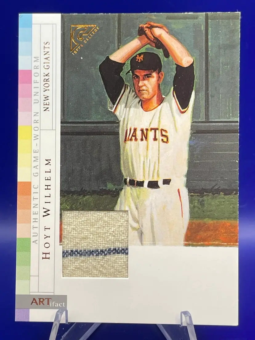 Hoyt Wilhelm NY Baseball Giants / San Francisco Giants 2003 Topps Gallery Authentic Game Worn Uniform ARTifacts #ARHW1