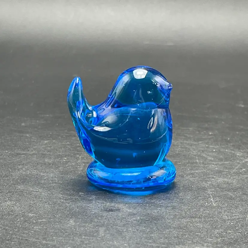 Bluebird of Happiness Terra Studios Titan Glass Signed Leo Ward 1990 Small Bird