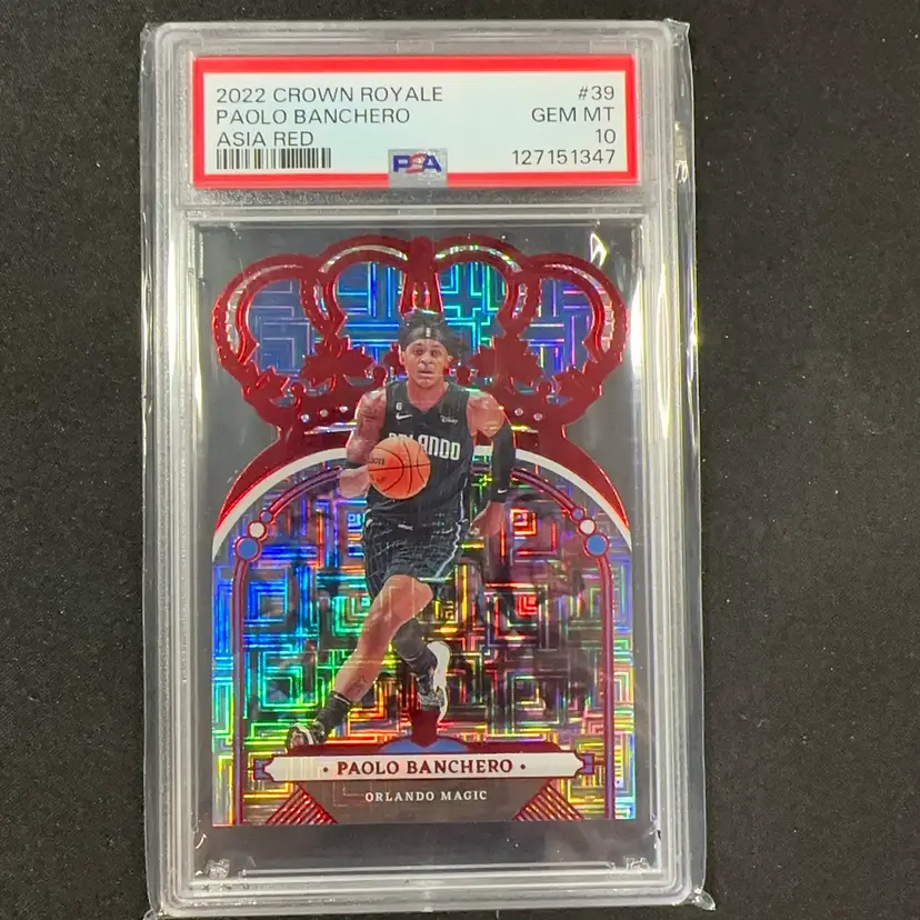 Paolo Banchero 2022 Crown Royale Asia Red RC PSA 10 Orlando Magic