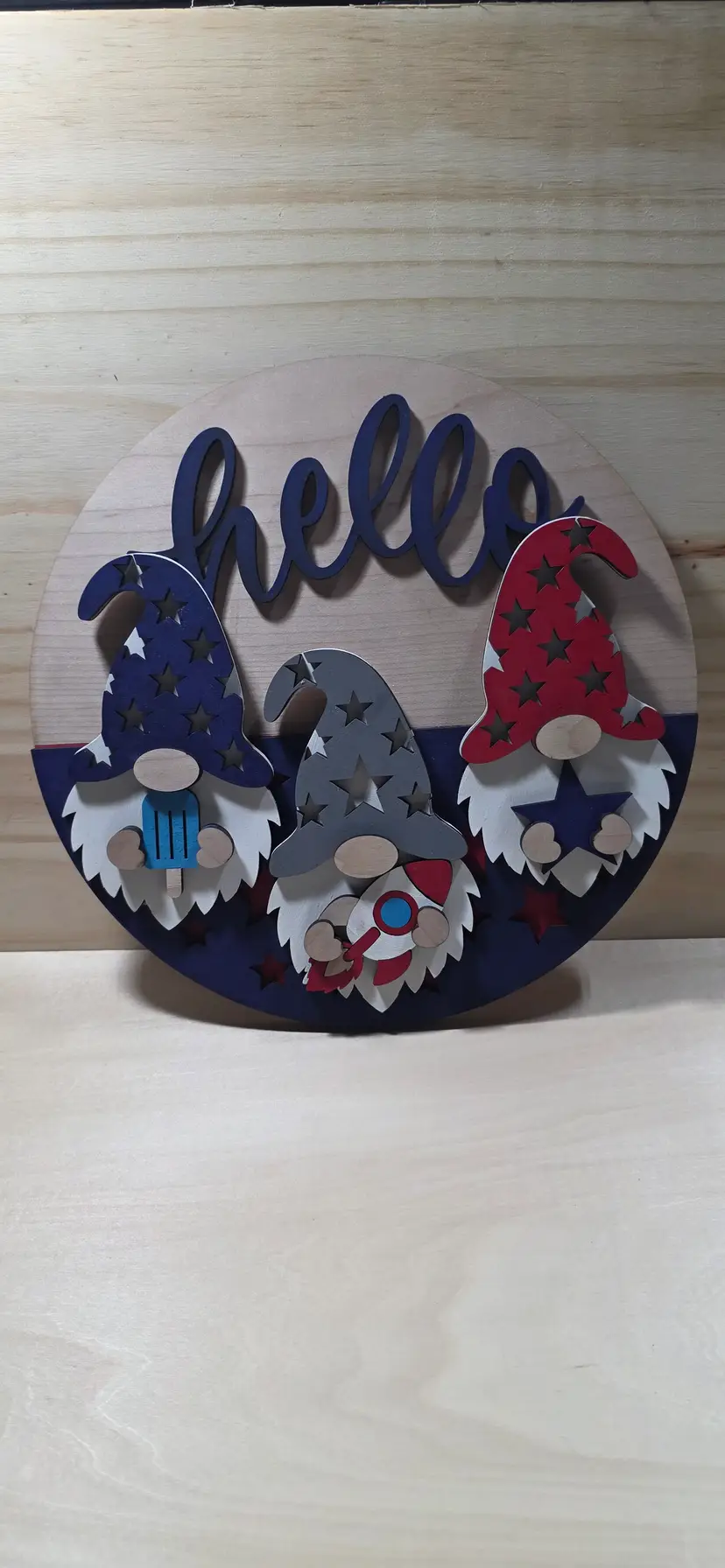 Gnome "Hello" Door Hanger