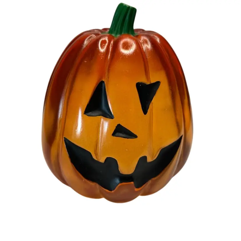 Midwest Of Cannon Falls Vintage Lucite Jack-O-Lantern @5 1/2” Tall Glows