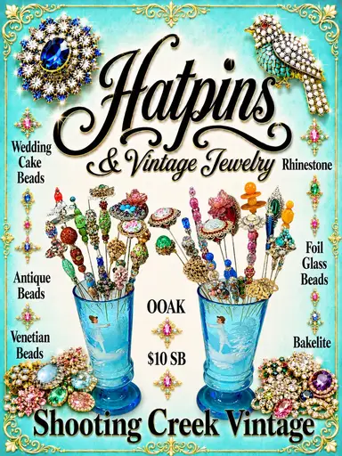 Hatpins & Vintage Jewels…What Could Be Better!