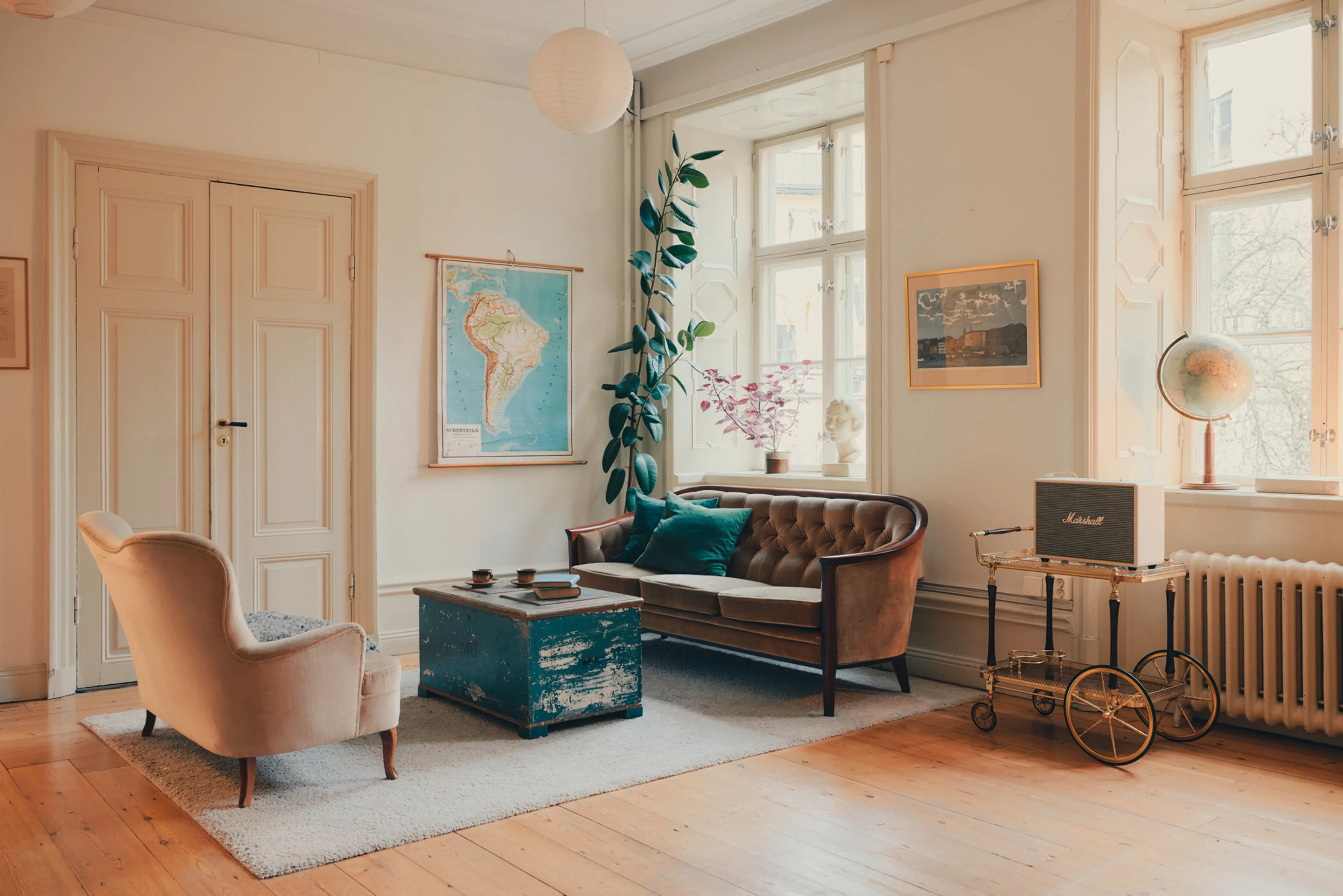 A beautifully curated estate interior