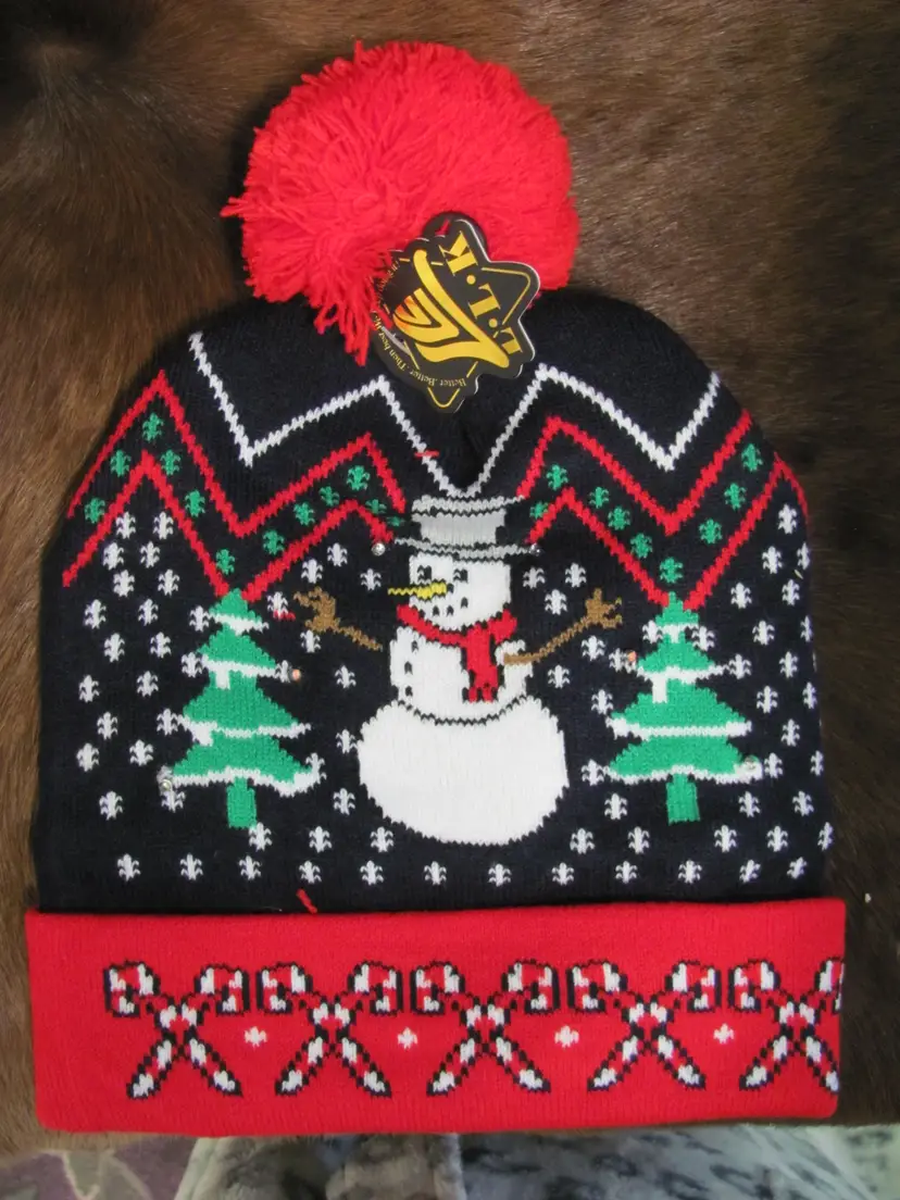 CHRISTMAS LIGHT UP HATS NEW IN  PACKAGE