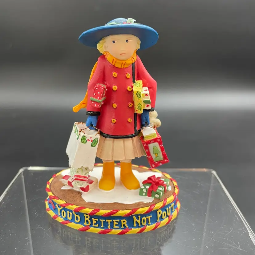 Mary Engelbriet You'd Better Not Pout Christmas Figurine VTG Holiday Decor