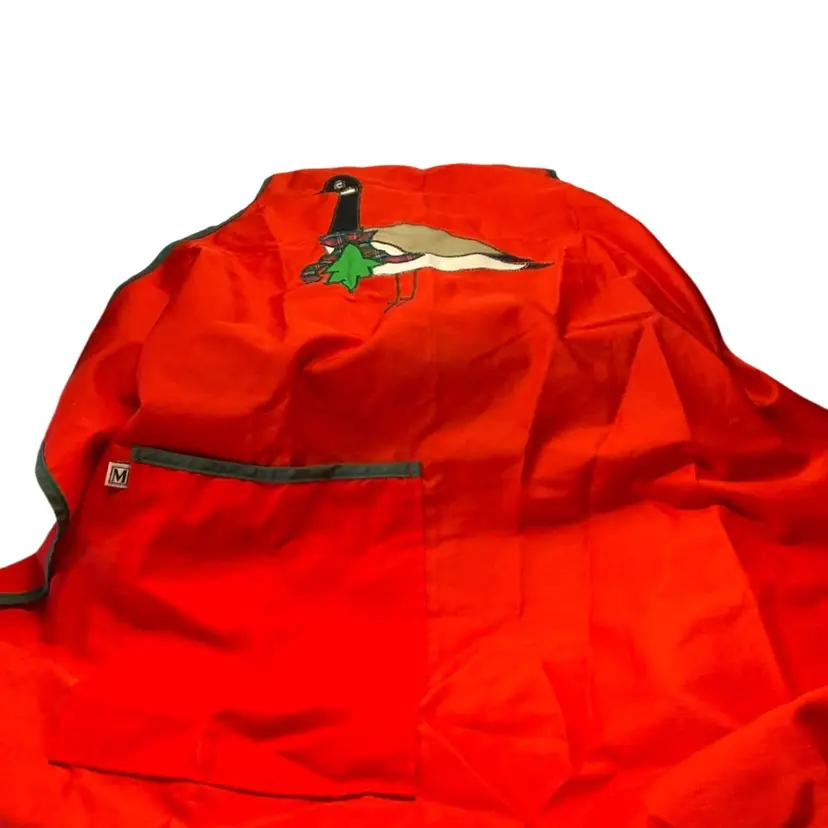 Vintage Mullins Square “Christmas Goose” Apron @ 33x27