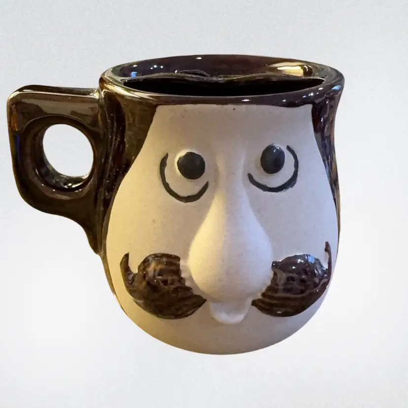 Spencer’s Gifts 1977 Ceramic Mustache Mug
