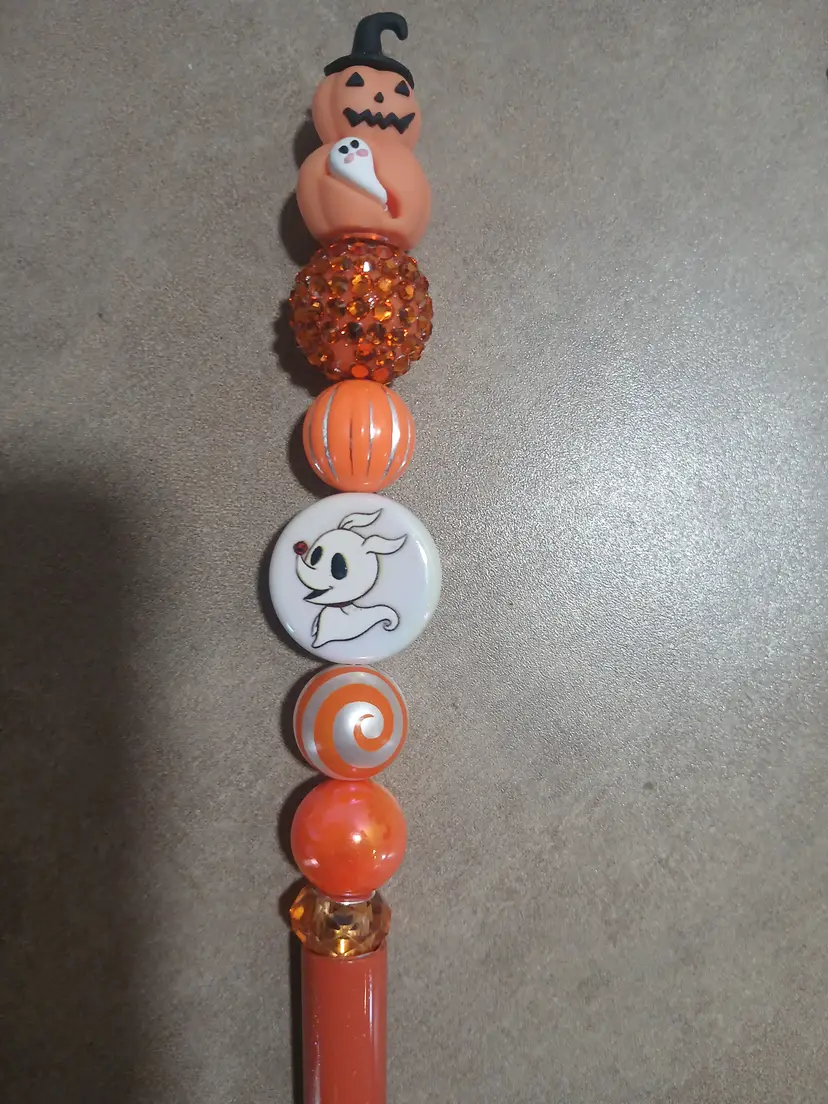 ZERO NBC orange beaded pen pumpkin topper