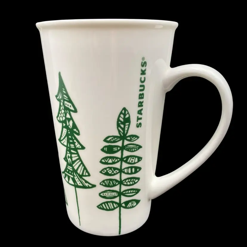 Starbucks 17.8 oz Tall Coffee Mug, Evergreens Holiday Christmas Winter 2015