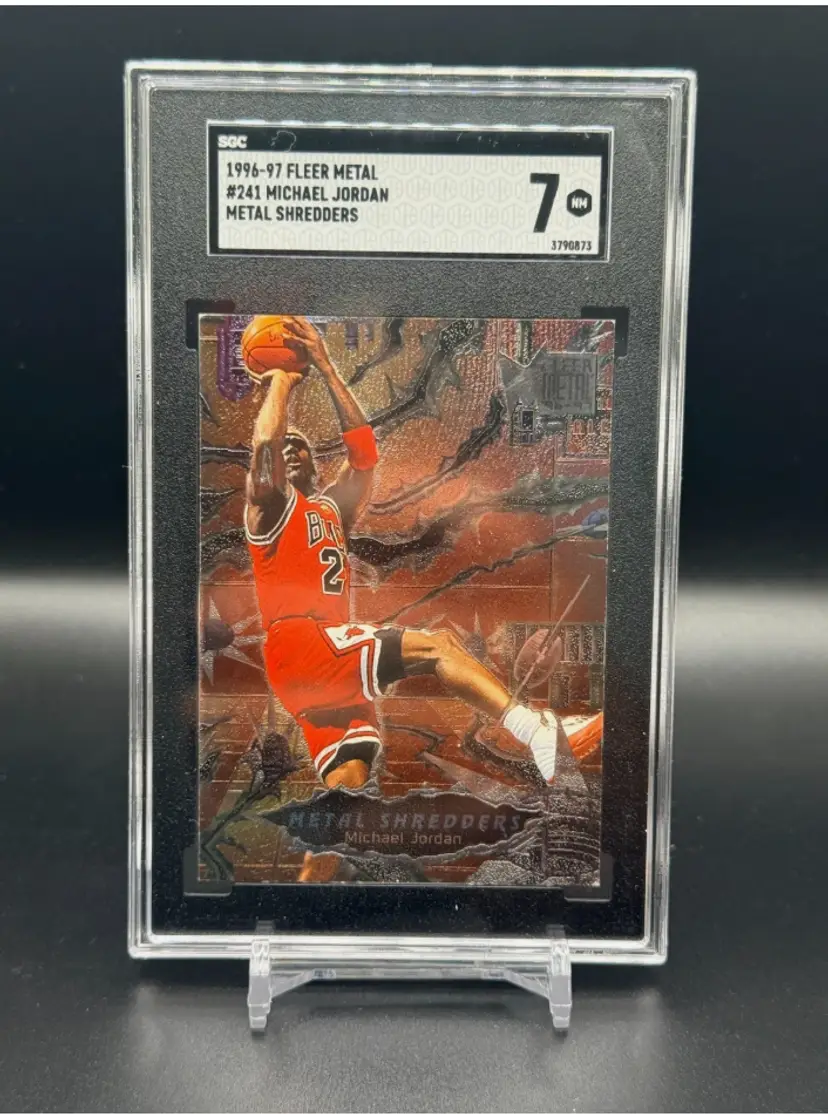 Michael Jordan 1996-97 Feller Metal #241 Metal Shredders SGC 7