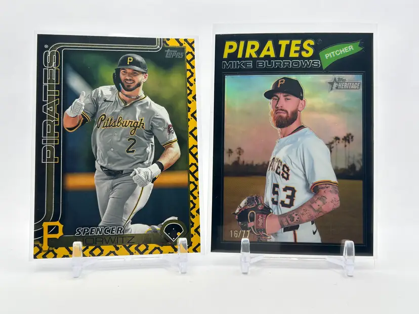 BC22 - Pittsburgh Pirates lot - Horwitz Team Border & Burrows Black /77