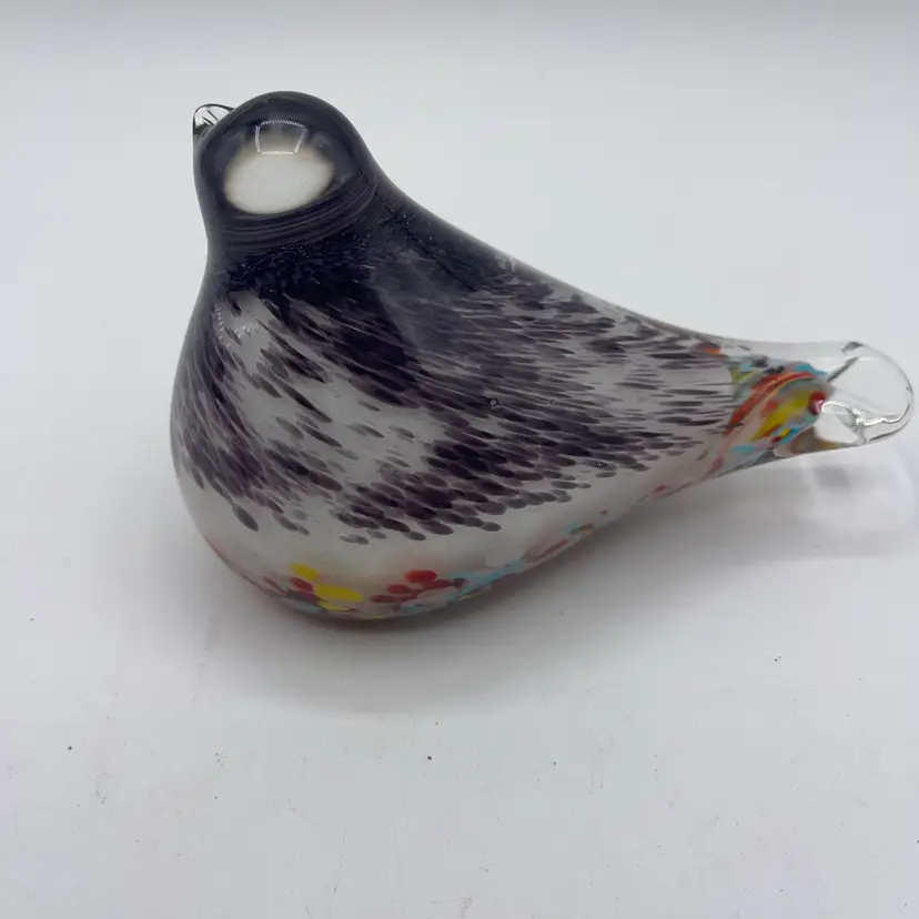 14-art Glassberg Paperweight 5 Inches Purple Reds Yellows