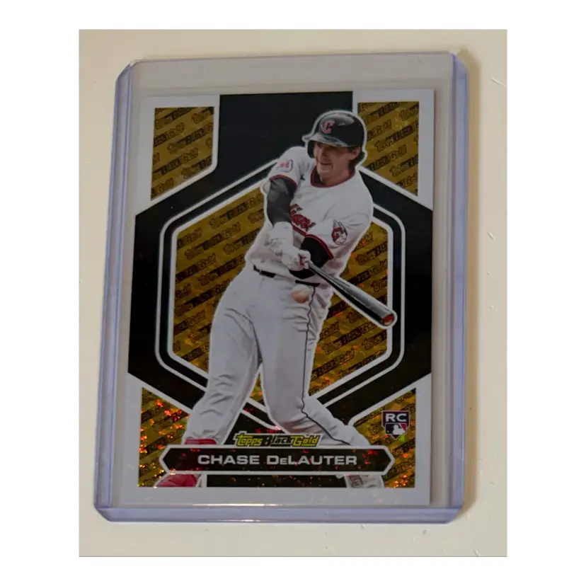 Chase DeLauter RC Topps Black Gold Cleveland Guardians