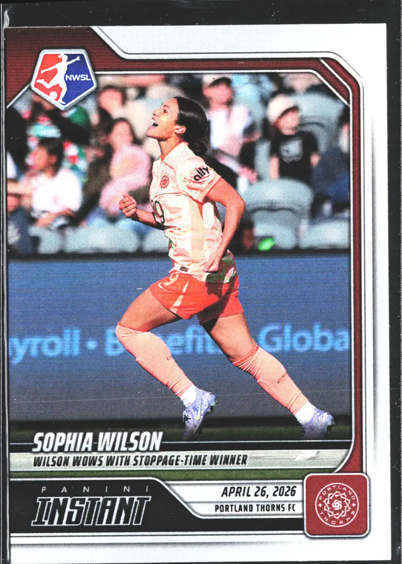 Sophia Wilson Soccer Card - 1 of 94 Made! - Stoppage-Time Winner - 2026 Panini Instant NWSL