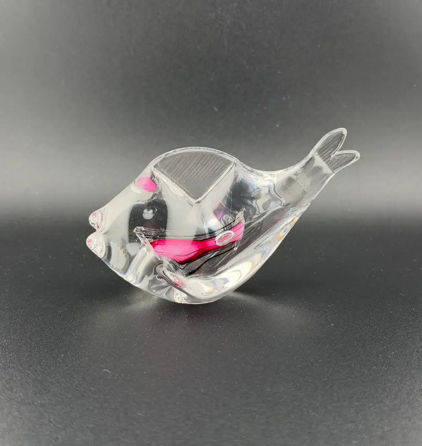Vintage Siro Glass Fish 4.75”x 1.5”x 3”