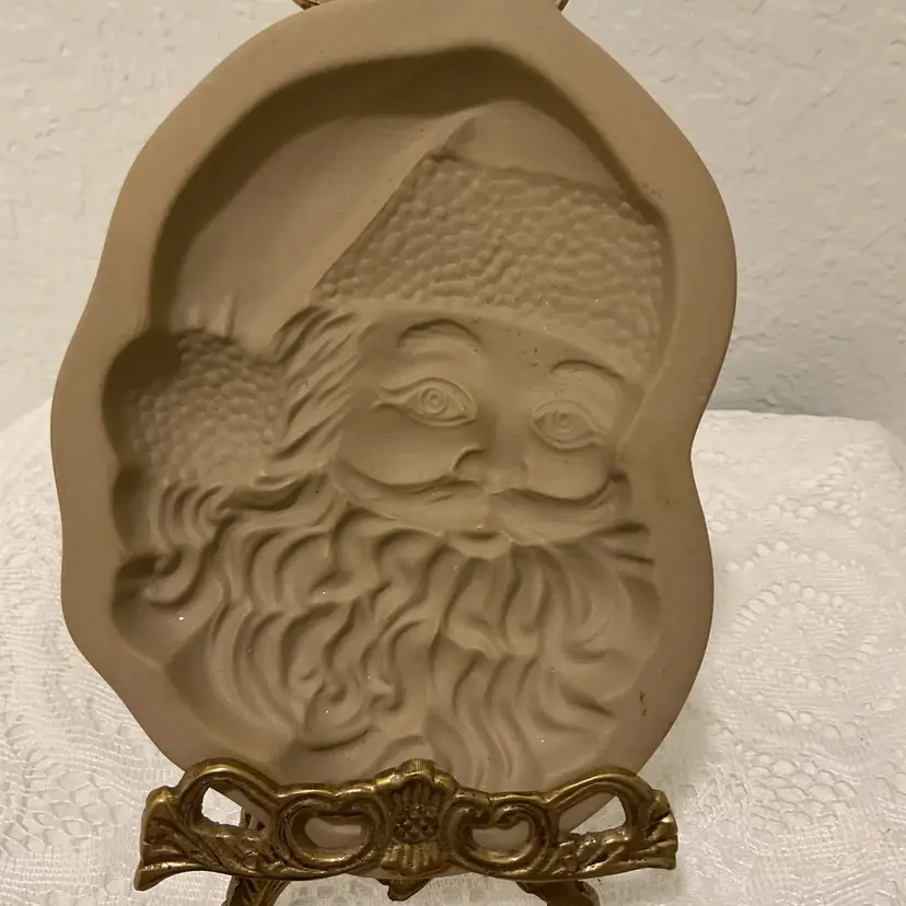 🎄1997 Wilton Santa Claus Stoneware Christmas Cookie Mold