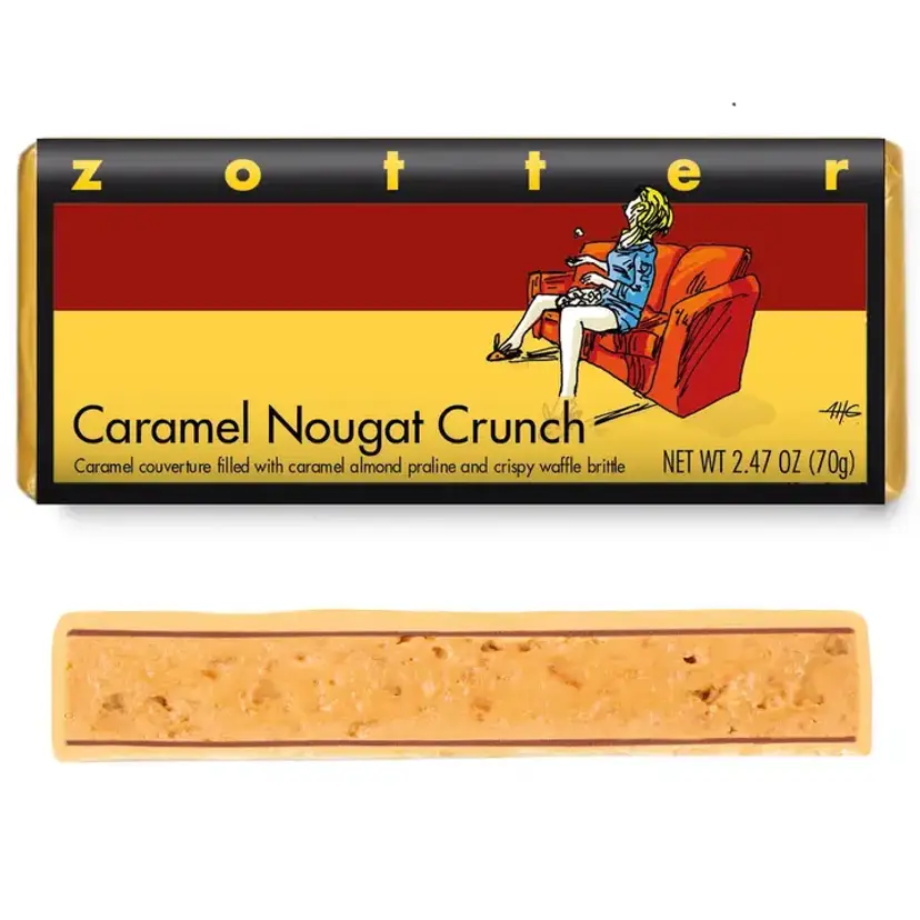 Zotter Caramel Nougat Crunch Chocolate Bar