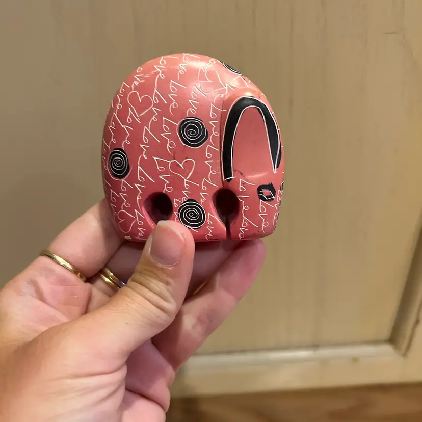 Soap Stone Elephant With Love Wrote On It