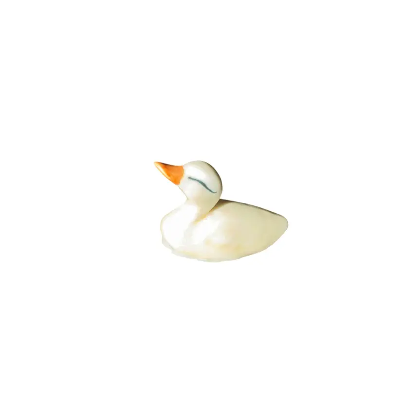 Retired Hagen Renaker White Mama Duck Swimming