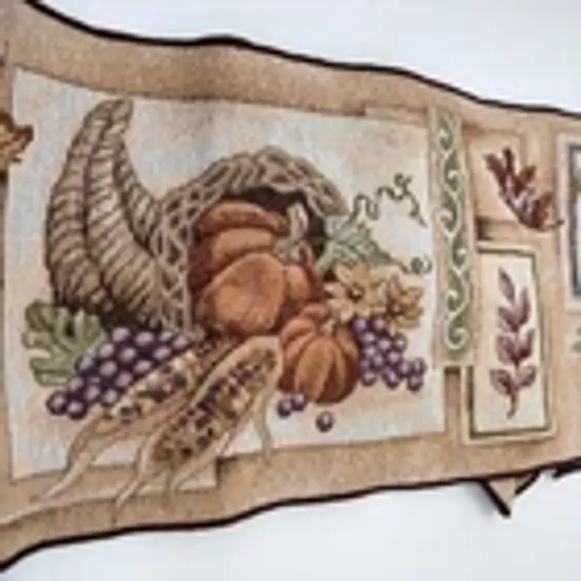 Harvest Fall Season 12" x 72" Tapestry Table Runner by Manual Woodworks & Weavers. Made in USA
