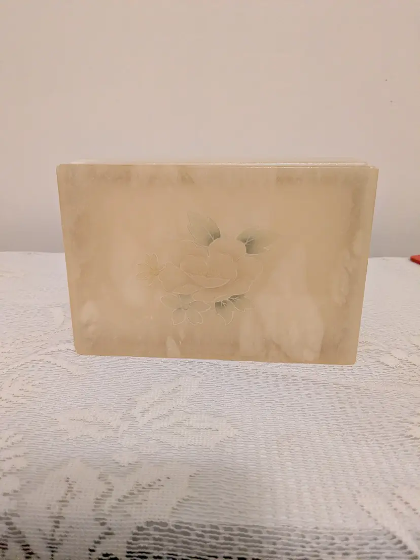 Alabaster Stone Hinged Jewelry Box