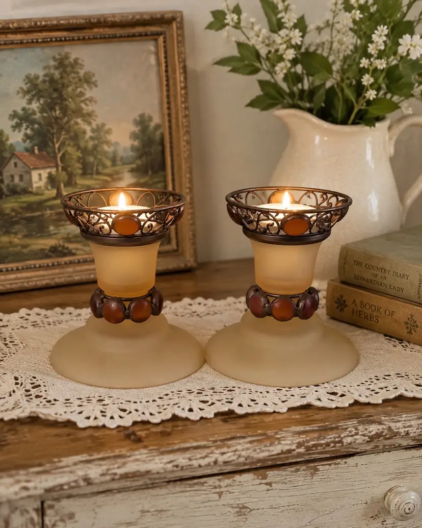 Vintage PartyLite Paris Retro Taper Candle Holder