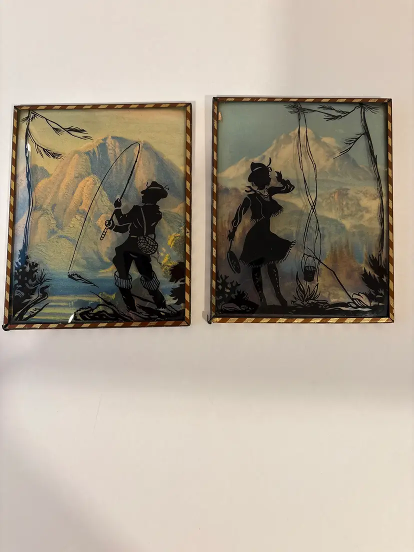 Vintage Silhouette Wall Art Set