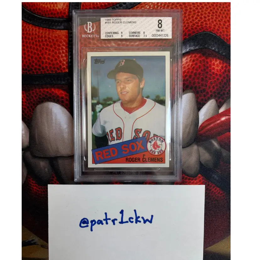 Roger Clemens 1985 Topps BGS 8 Red Sox Rookie