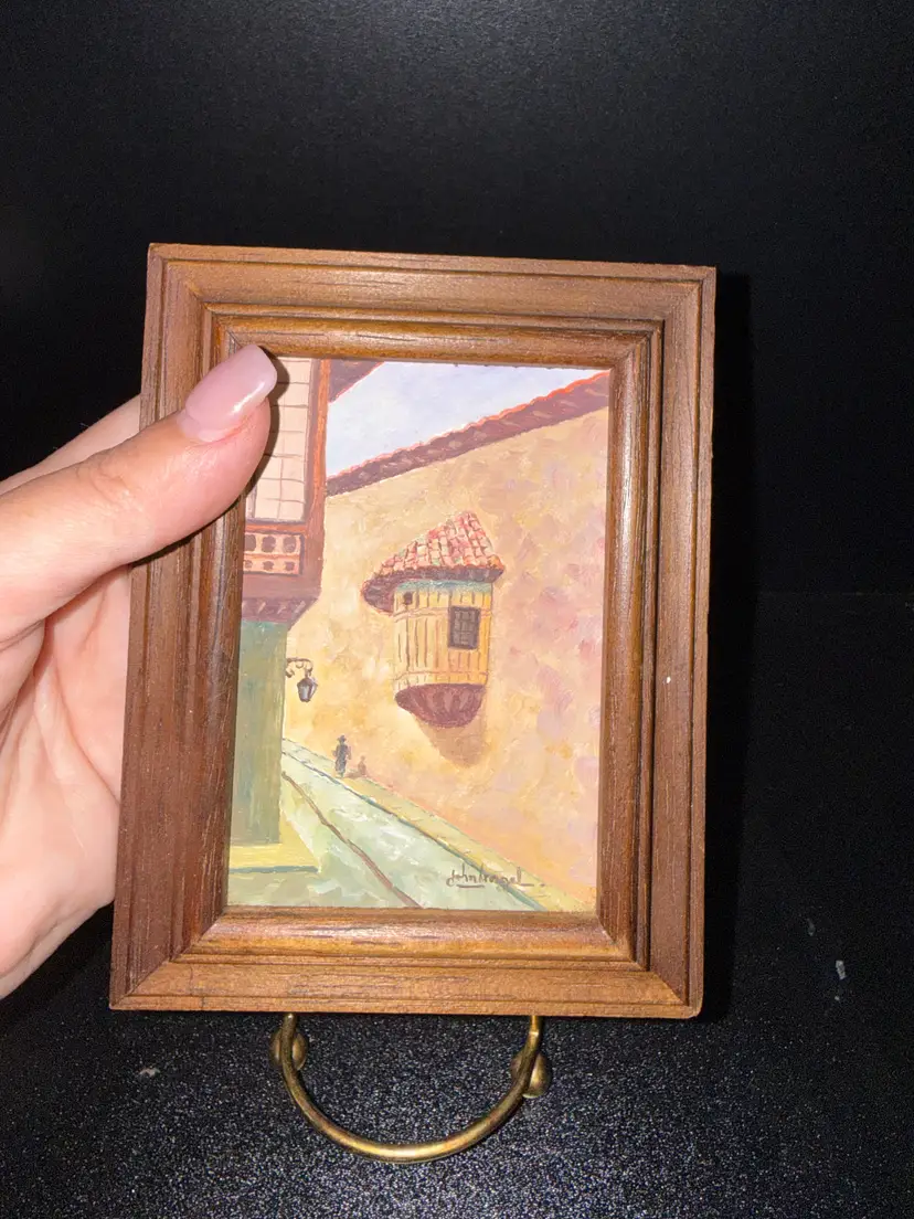 Vintage painting 3x5 mini painting