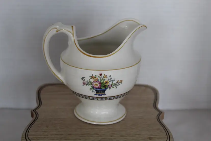 Antique W.H. Grindley & Co. – “The Bristol” Carlton Shape Floral Ceramic Creamer