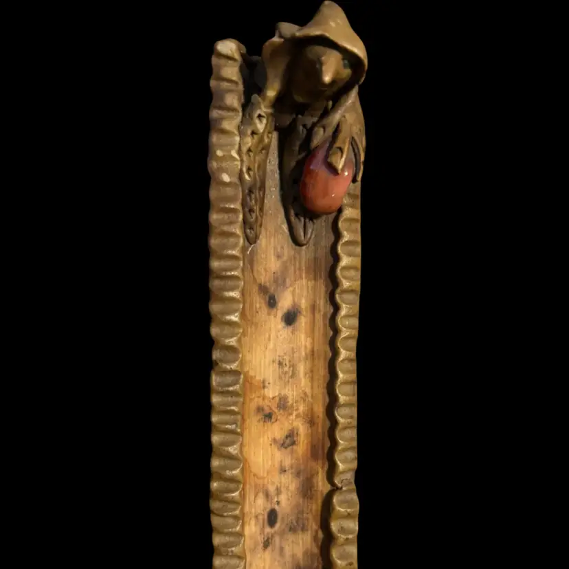 Bamboo Clay And Agate Gnome Incense Holder