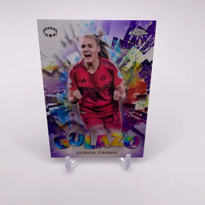 Georgia Stanway - Purple Golazo /75 - Arsenal - 2024-25 Topps Chrome UWCL - Soccer card