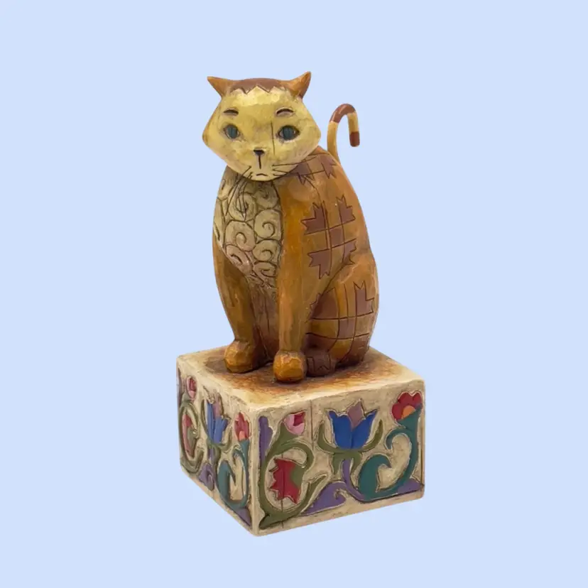 #519- JIM SHORE “JASPER” CAT FIGURINE  2003 Heartwood Creek