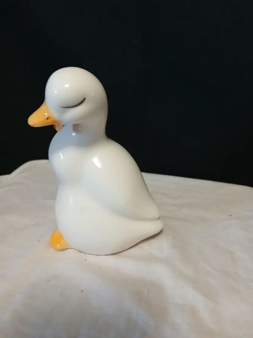 Charming White Duck Figurine