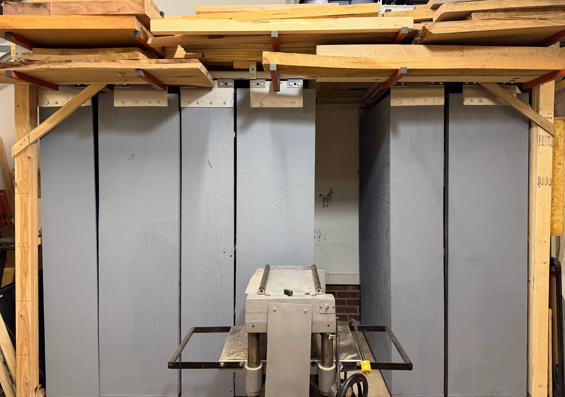 Large live-edge wood slab with epoxy river