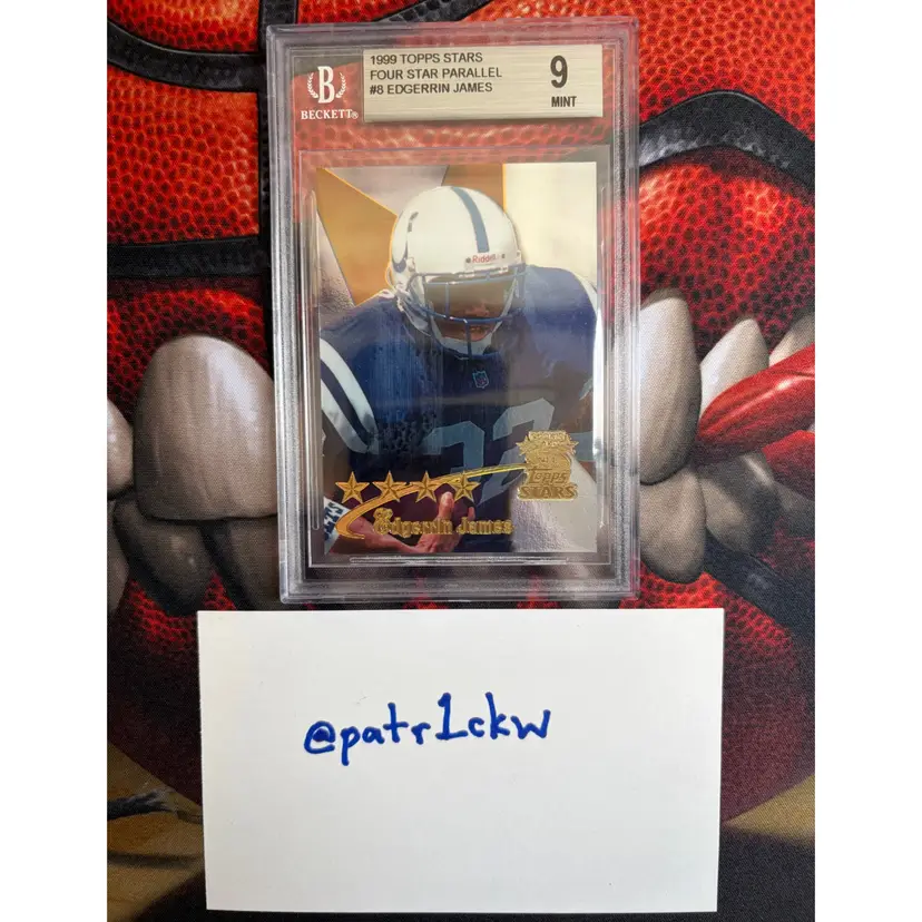 Edgerrin James 1999 Topps Stars Four Star Parallel /99 Rookie Colts BGS 9