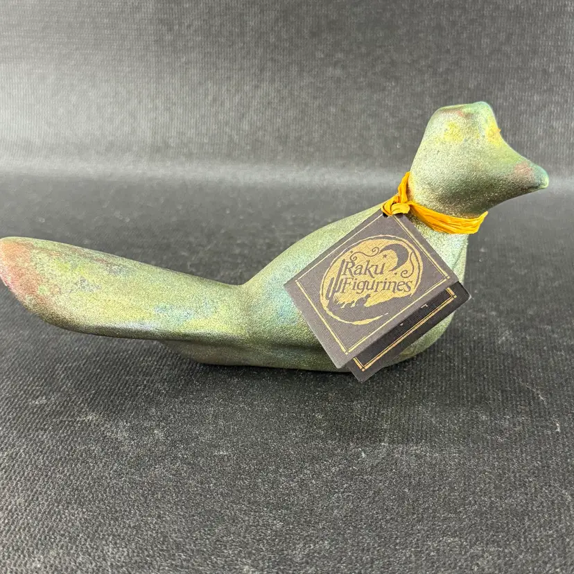 Jeremy Diller Raku Pottery Bird Figurine