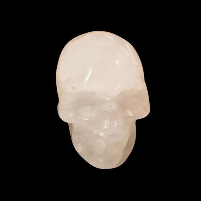 White Quartz Carved Skull 1.25”