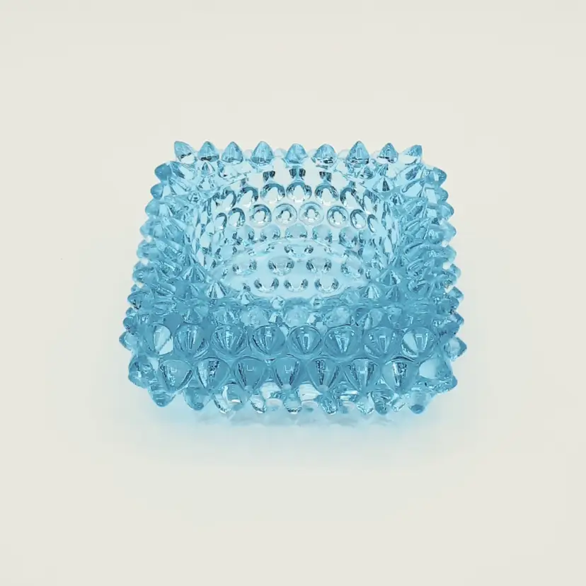 Vintage Fenton Hobnail Aqua Turquoise Tealight Candle Holder or Salt Cellar