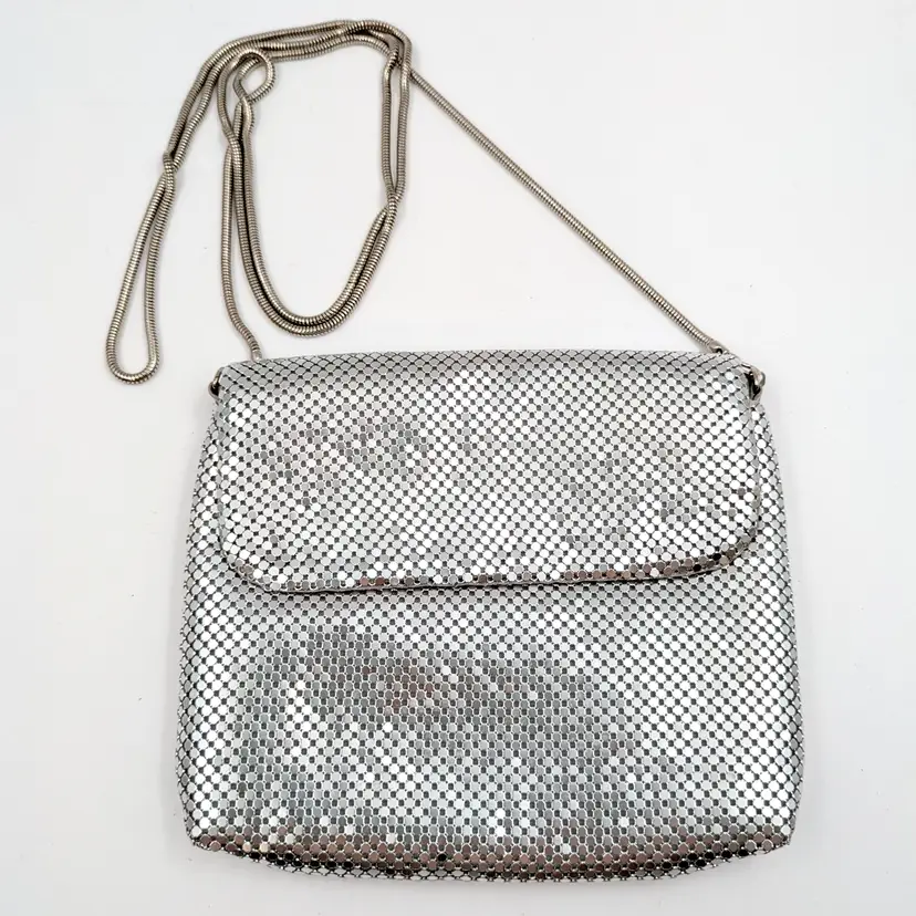 Silver Metallic Mesh Valerie Stevens Cocktail Bag