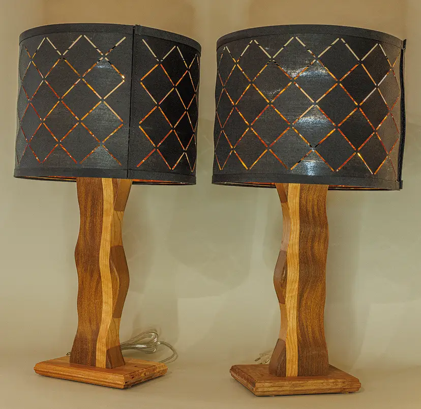 Lamps, pair.