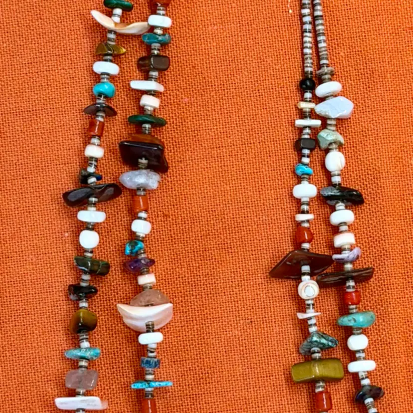 25” Native Necklace With 925 Clasp