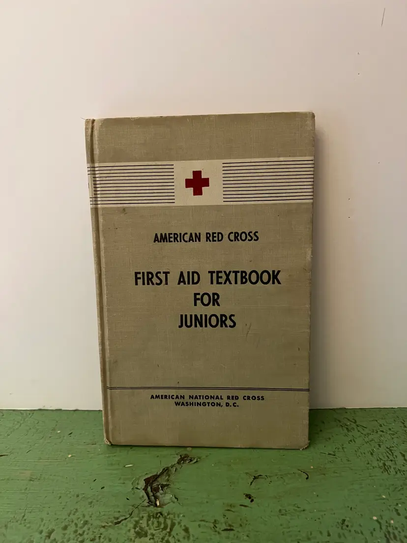 American Red Cross First Aid Textbook for Juniors 1949 Vintage Hardcover Book Jen