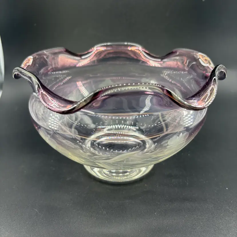 Lenox “Floral Spirit” Amethyst Etched Dish