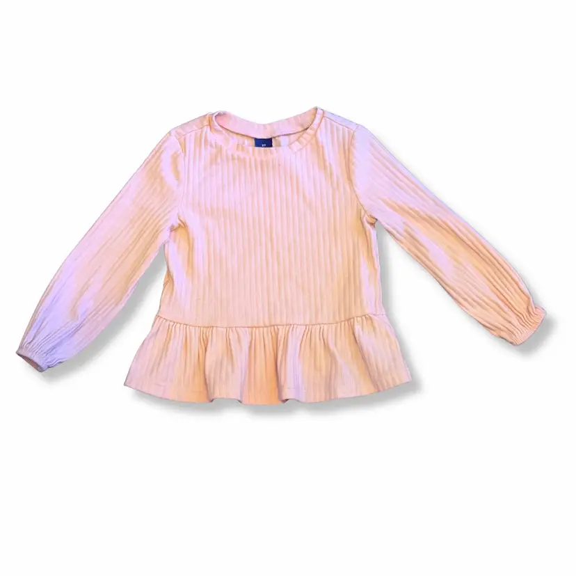 Old Navy Cozy Long-Sleeve Ribbed Top Long Sleeve Top in Pink Size 2T EUC