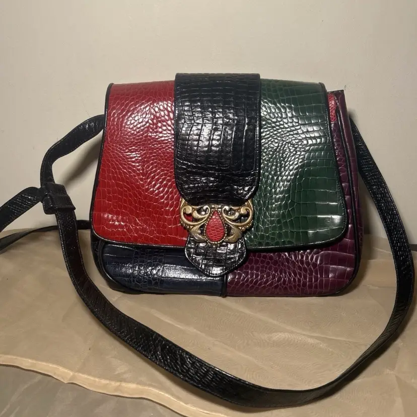 Vintage Sharif Colorful Patchwork Purse