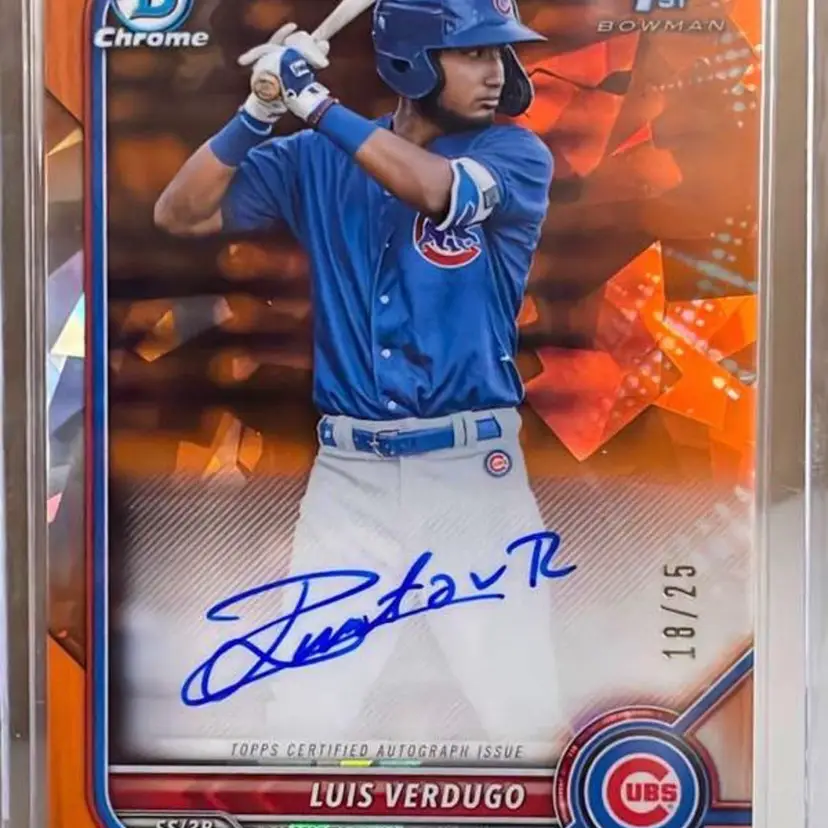 BSPA-LV Luis Verdugo 2022 Bowman Chrome Sapphire Autographs Orange #/25