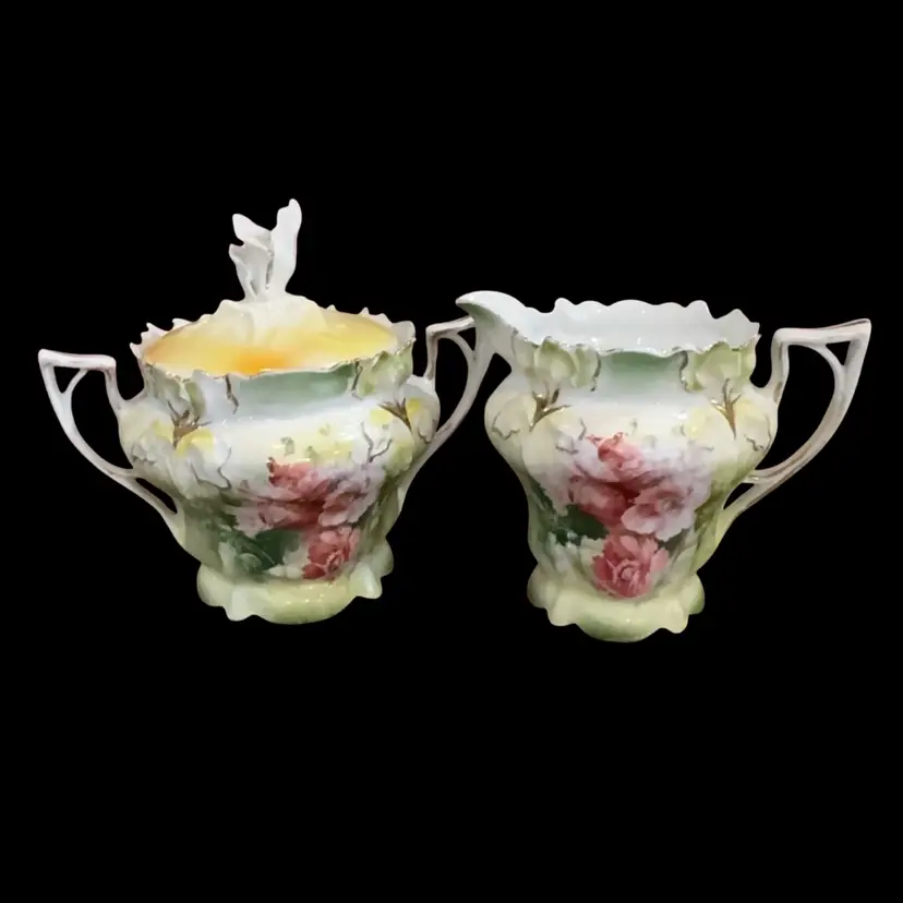Antique Prussia Cream And Sugar Set