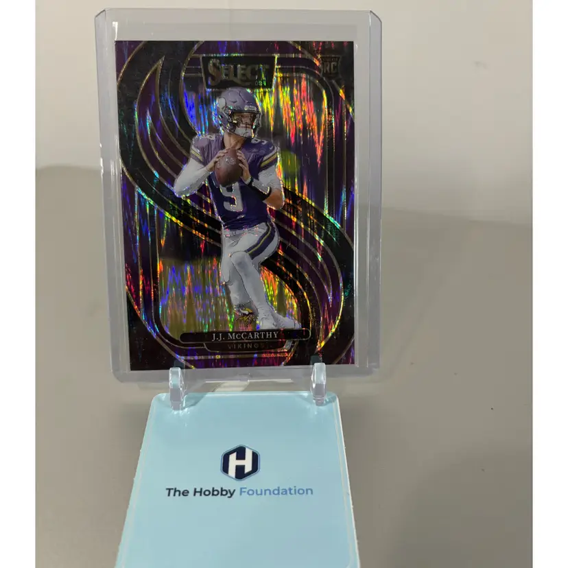JJ McCarthy - 2024 Select Purple Shock Premier Level - Minnesota Vikings